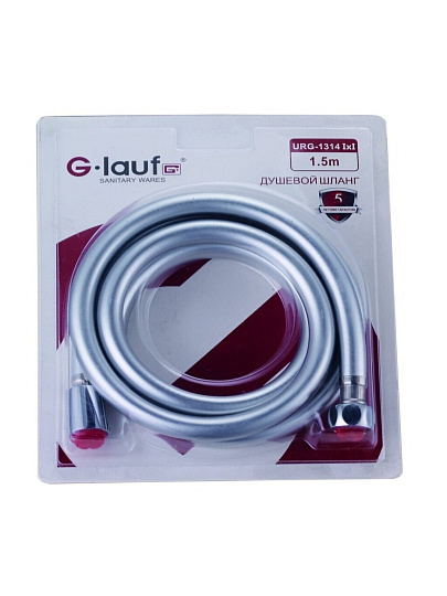 Шланг для душа, ПВХ, ИМП-ИМП, 150 см, G.lauf, Turn-free, URG-1314