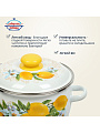 Кастрюля эмалированная сталь, 3 л, крышка сталь, сферический, Сибирские товары, Лимоны, 3MC181P, индукция - фото 5