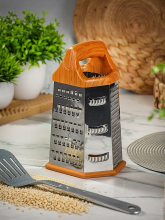 Терка 6 граней, нержавеющая сталь, Y4-8697