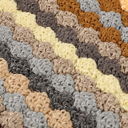 Коврик грязезащитный придверный, 50х80 см, полипропилен, латекс, толщина 7 мм, с рисунком, Sindbad, 5402