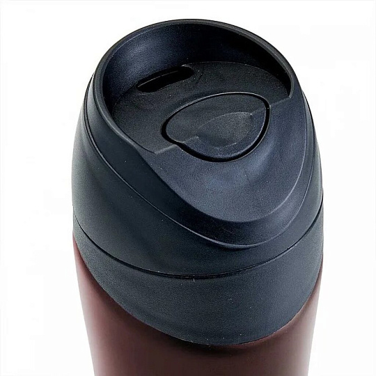 Термокружка нержавеющая сталь, 0.48 л, Alpenkok, колба нержавеющая сталь, коричневая, АК-04802А