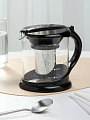 Чайник заварочный стекло, 1 л, с ситечком, Mallony, 910108, черный - фото 2