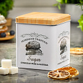 Банка для сыпучих продуктов, металл, 1.2 л, 10х10х12 см, с крышкой, Сахар, Y3-1189-3
