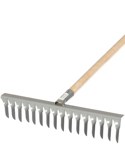 Грабли витые, 16 зуб, металл, садовые, черенок деревянный