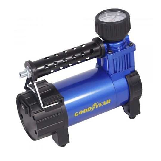 Компрессор автомобильный Goodyear, GY-45L, 45 л/мин, 12 В, 10 атм, 204 Вт, от АКБ, съемный резиновый шланг, кейс, GY000116