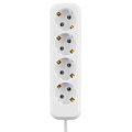 Удлинитель 4 гнезда, 1.5 м, с заземлением, 10 А, 2300 Вт, белый, TDM Electric, Народный, SQ1303-1045
