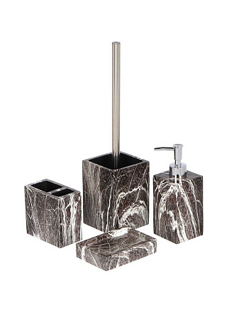 Мыльница настольная, Мрамор Престиж, полистоун, 12.3x8.6x2.5 см, BRE0040AA-SD