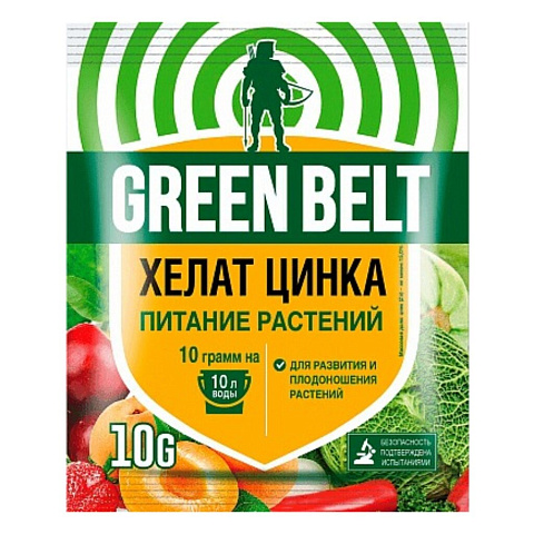 Удобрение Хелат цинка, минеральный, гранулы, 10 г, Green Belt