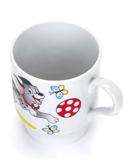 Кружка фарфор, 210 мл, Озорные щенки, Дулевский фарфор, 805782