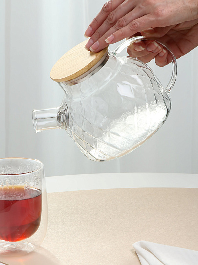 Чайник заварочный стекло, 1 л, с ситечком, Daniks, B050190