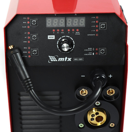Сварочный аппарат инверторный, MTX, MIG-200S, 200 А, электрод, дуговой, ПВ 60 %
