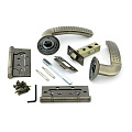 Комплект для двери Фабрика Замков, FZ SET 04-C 100 2H AB, СТ-00000100, ручка, защелка, петли, антик бронза