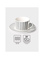 Чайная пара костяной фарфор, 2 предмета, на 1 персону, 220 мл, Apollo, Stripes, STR-12 - фото 4