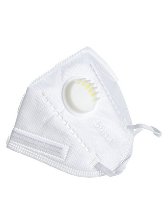 Полумаска защитная Росомаха, Профи, нетканый материал, коническая, одноразовая для лица с клапаном, белая, 600003