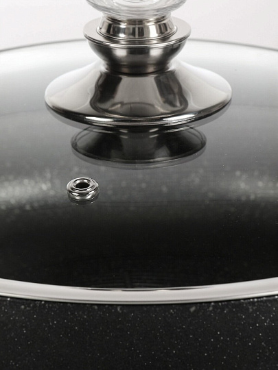 Казан алюминий, антипригарное покрытие, 4 л, Гранит, с крышкой, в подарочной коробке, Горница, ГКкн2800