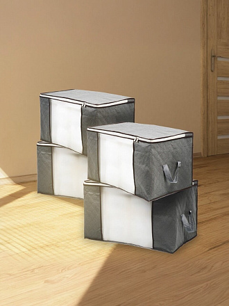 Кофр для хранения 64х40х35 см, набор из 4х штук, A290086