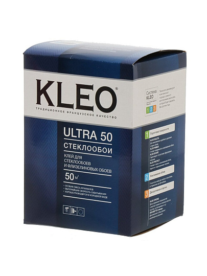 Клей для стеклообоев и флизелиновых обоев, Kleo, Ultra, 50 кв.м., 500 г, коробка, 070 ULTRA 50