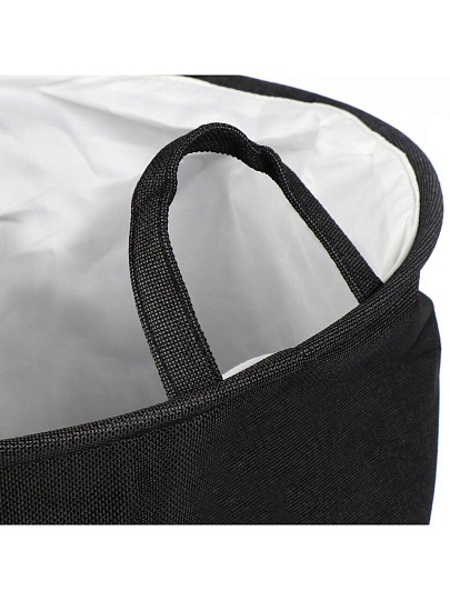 Корзина для белья, 40х50 см, цилиндрическая, полиэстер, черная, Y6-7382