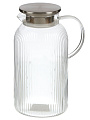 Кувшин боросиликатное стекло, 1.9 л, с крышкой, Грани, Y4-11033, прозрачный, крышка-фильтр - фото 2