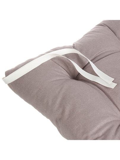 Сиденье мягкое велюр, 40х40 см, бежевое, чехол 100% хлопок, Кантри