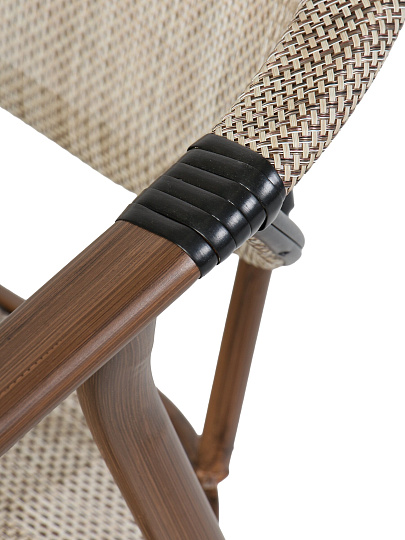 Мебель садовая коричневая, стол, 80х80х72 см, 4 стула, 55х58х78 см, C010205