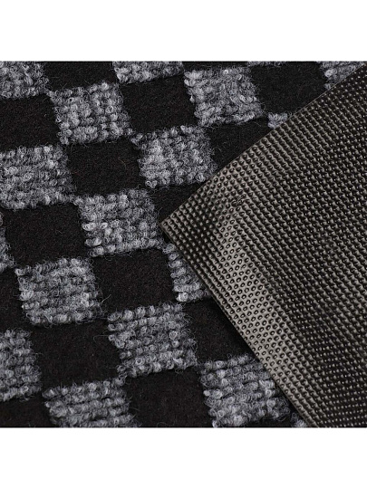 Коврик придверный, 60х90 см, прямоугольный, ПВХ, серый, Жаккард , ComeForte, НР-212