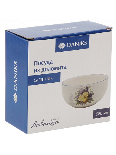 Салатник доломит, круглый, 13.7х6.6 см, 0.58 л, Лаванда, Daniks