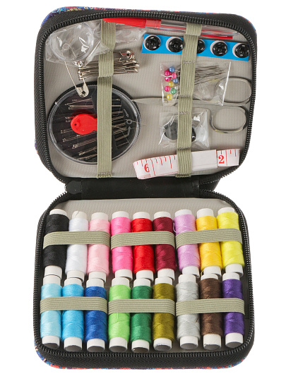 Набор швейный в текстильном пенале, 14х12х3.5 см, Y4-11576