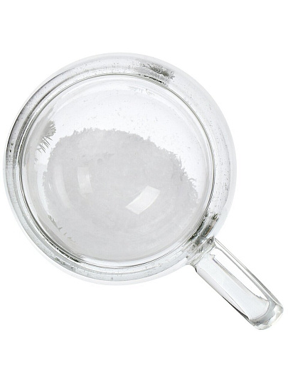 Кружка стекло, 340 мл, Еловая ветвь, двойные стенки, в индивидуальной упаковке, B060750