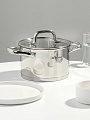 Кастрюля нержавеющая сталь, 3.9 л, крышка стекло, Daniks, Рейн, GS-01229-20, индукция - фото 9
