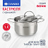 Кастрюля нержавеющая сталь, 1.8 л, с крышкой, крышка стекло, Daniks, Бонн, GS-01319-16CA, индукция - фото 9