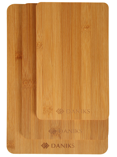 Доска разделочная бамбук, 30х20х1, 27х17х1, 23х14х1 см, 3 шт, прямоугольная, Daniks, CB1118S3B