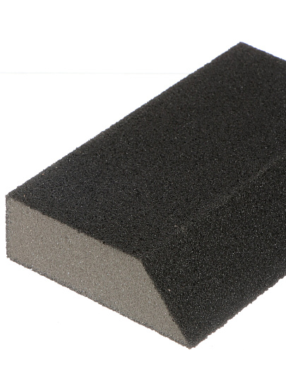Шлифовальная губка зернистость P100, 125 х 75 х 25 мм, трапеция, средняя жесткость, Bartex