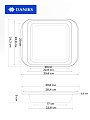 Форма для запекания сталь, 24х29.6х5 см, антипригарное покрытие, квадратная, золотая, Daniks, KB19782 - фото 3