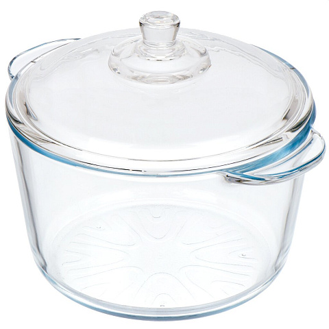 Кастрюля для микроволновой печи стекло, 2.5 л, с крышкой, крышка стекло, Y6-6481