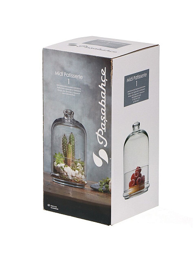 Блюдо стекло, круглое, 11.5х11.5х19 см, с крышкой, Патиссери миди, Pasabahce, 96889