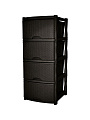 Комод 4 ящика, Rattan, 48х41х94.5 см, темный каштан, KL377312011, Keeplex
