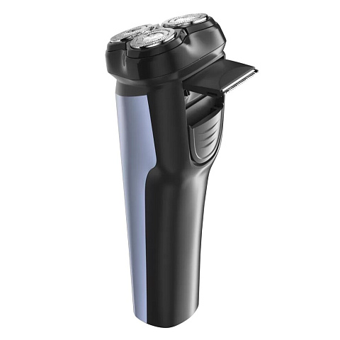 Электробритва аккумуляторная, Polaris, PMR 0613RC wet&dry 4D PRO 5 blades, сухой/влажная, 3 бритвенные головки, 5 лезвий, синий металик, 020885