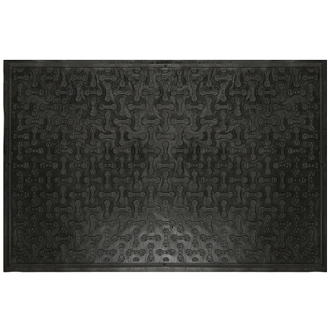 Коврик грязезащитный, 45х75 см, прямоугольный, резина, черный, Косточка, F0009000910/КА 111