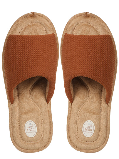 Тапки для женщин, полиэстер, в ассортименте, р. 38, открытые, Lucky Land, 5098W-CH-O