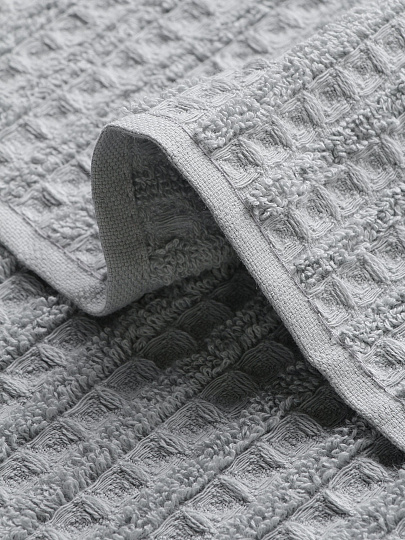 Полотенце банное 70х130 см, 100% хлопок, 450 г/м2, Рельеф, Bravo, светло-серое, Узбекистан, м7807_32