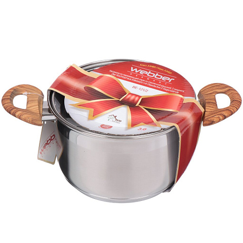 Кастрюля из нержавеющей стали Webber BE-121/2, 3 л