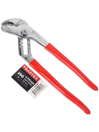 Клещи переставные, рукоятка ПВХ, полированные, Bartex, 250 мм
