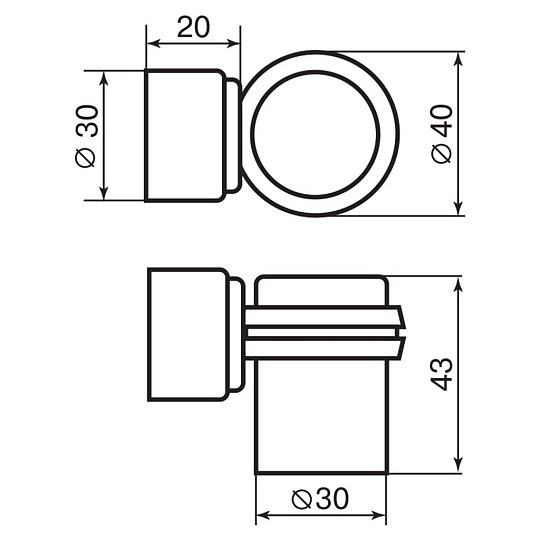 Упор дверной магнитный Palladium 05 H - М AВ античная бронза