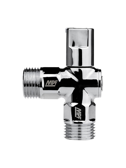 Кран для бытовой техники, 1/2&quot;, ш-ш, латунь, угловой, шаровой универсальный, ГОСТ, Хром-Polish, MasterProf