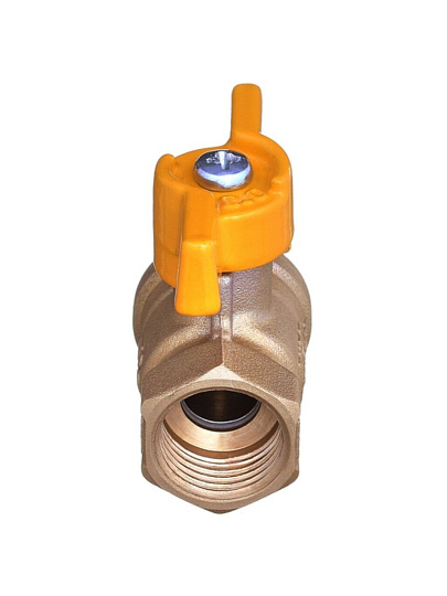 Кран для газа г-ш, 3/4", ручка-бабочка, БАЗ