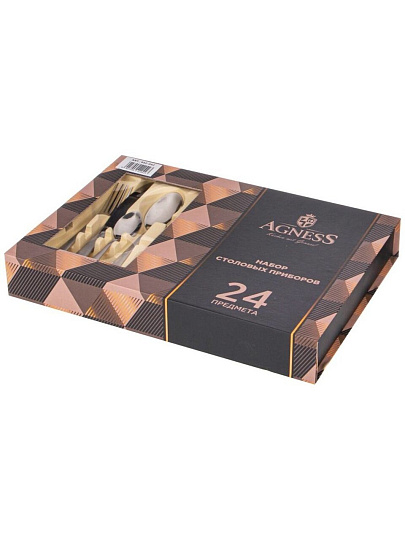 Набор столовых приборов Agness на 6 персон 24 пр, 942-046