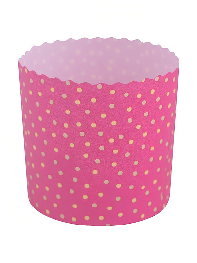 Форма для выпечки куличей бумага, 3 шт, 9х9 см, круглая, пасхальные, Мультидом, Горошек, МТ8-236