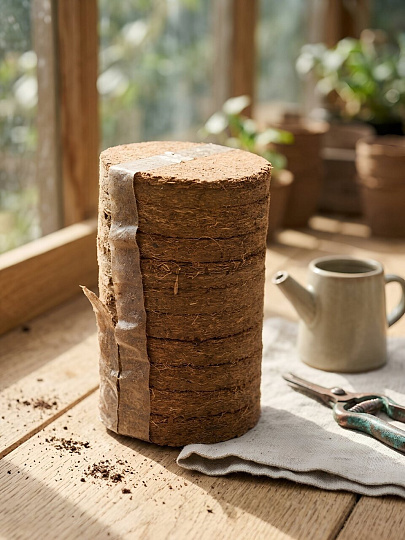 Таблетка кокосовая 60х11 мм, 10 шт, Fibre Family