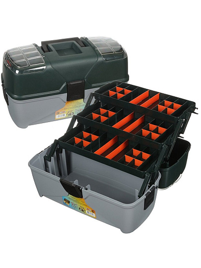 Ящик для инструментов, 19 '', 47х22х26 см, пластик, Profbox, Универсальный, пластиковый замок, 3 выдвижных лотка, 2 органайзера, Е-45